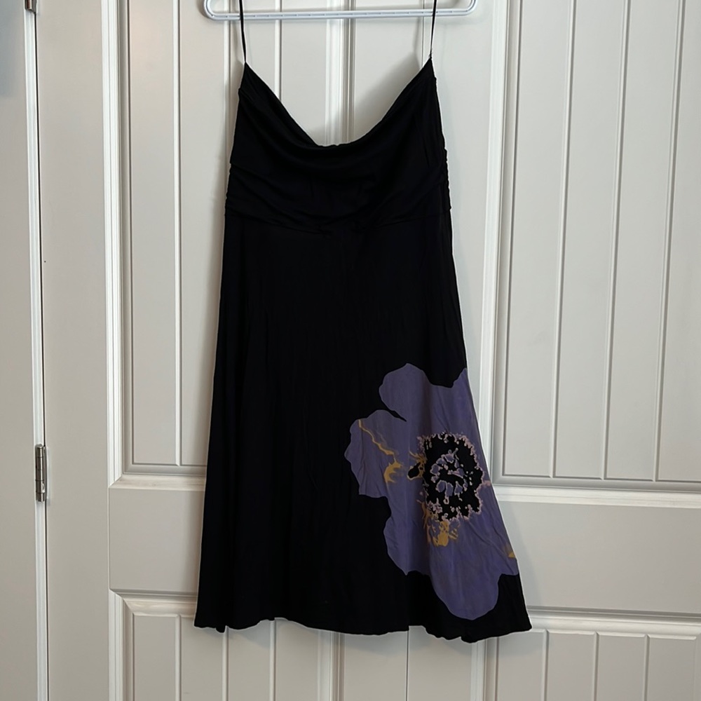 Strapless spandex/rayon dress